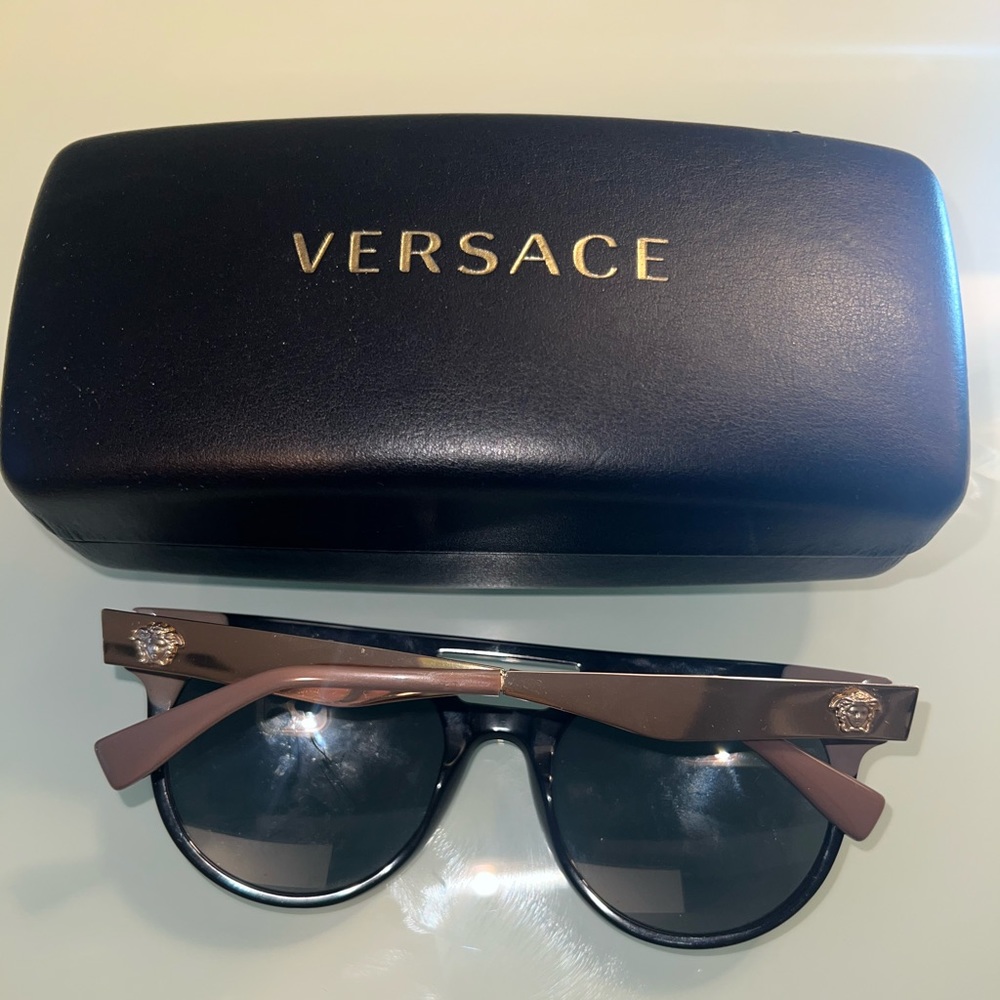 Versace Sunglasses With Gold Plated Sides